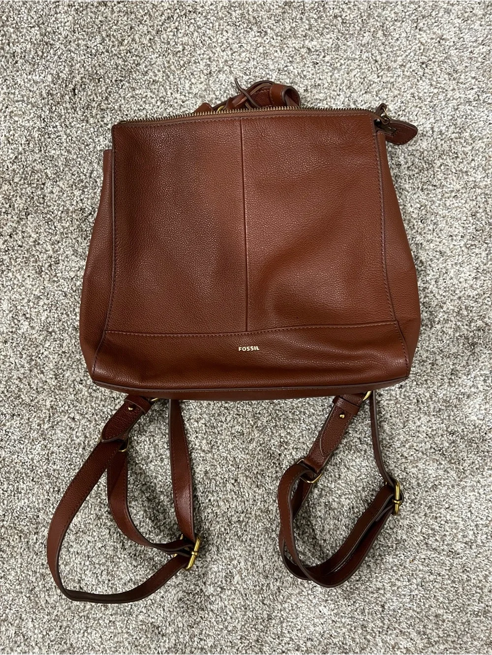 Fossil Women's Brown Leather Backpack